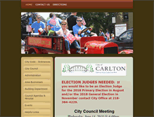 Tablet Screenshot of cityofcarlton.com